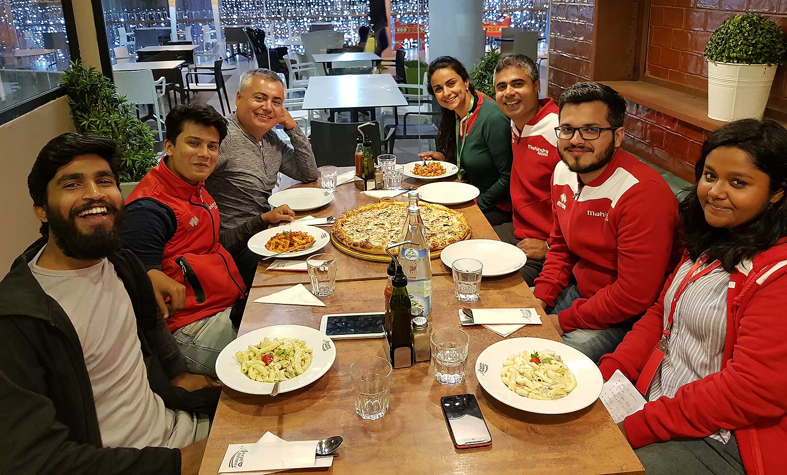 Carlos Chegado and the Tittar Lodge team brainstorming at Marrakesh ePrix