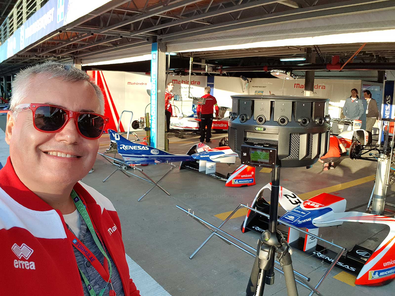The Google Yi Halo in action at the Marrakesh ePrix
